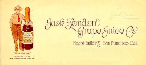 Jack London grape juice label Jack London grape juice label